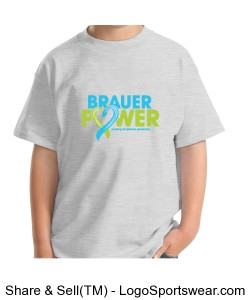 Ash Grey Youth Brower Power T-Shirt Design Zoom