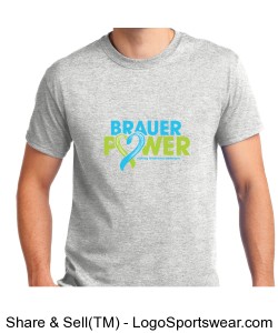 Ash Grey Adult Brauer Power T-Shirt Design Zoom